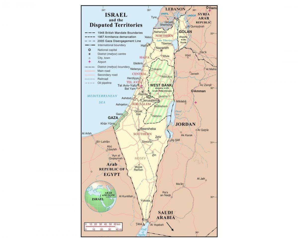 քարտեզ Իսրայելի օդանավակայանների